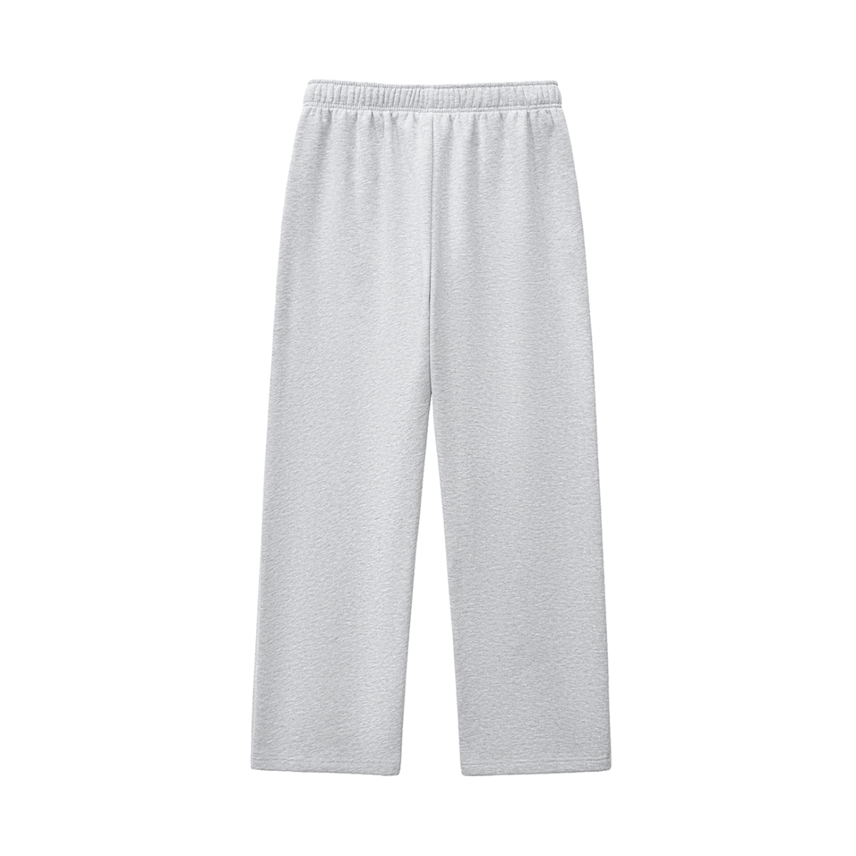 Unisex Contrast-Stitched Fleece Sweatpants in flower gray, alternate angle