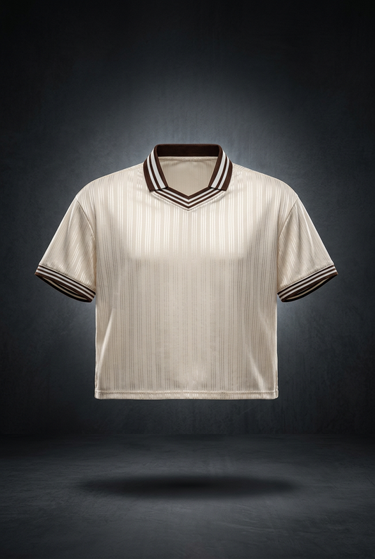 Unisex Contrast Stripes Polo Collar T-Shirt