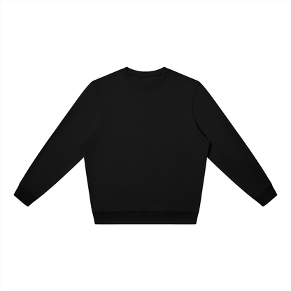 Unisex Cotton Blend Oversized Crewneck Sweatshirt in black