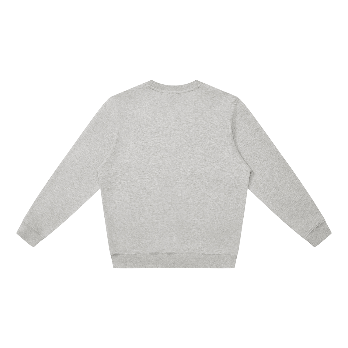 Unisex Cotton Blend Oversized Crewneck Sweatshirt in flower gray, alternate angle