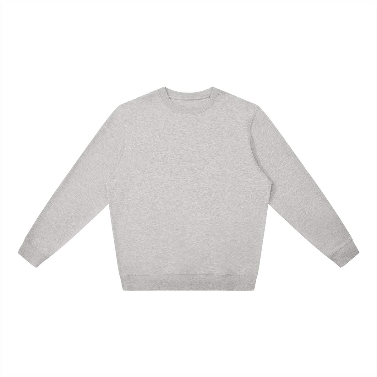 Unisex Cotton Blend Oversized Crewneck Sweatshirt in flower gray