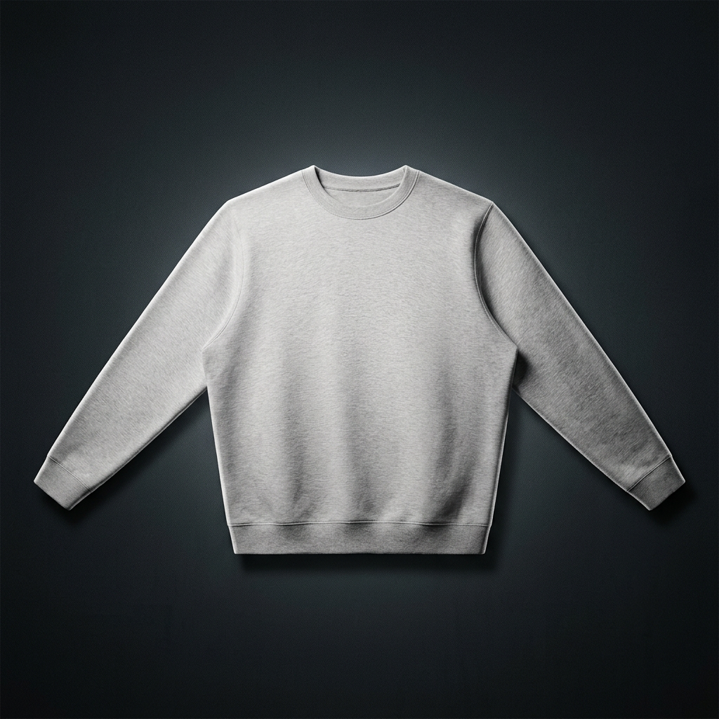 Unisex Cotton Blend Oversized Crewneck Sweatshirt