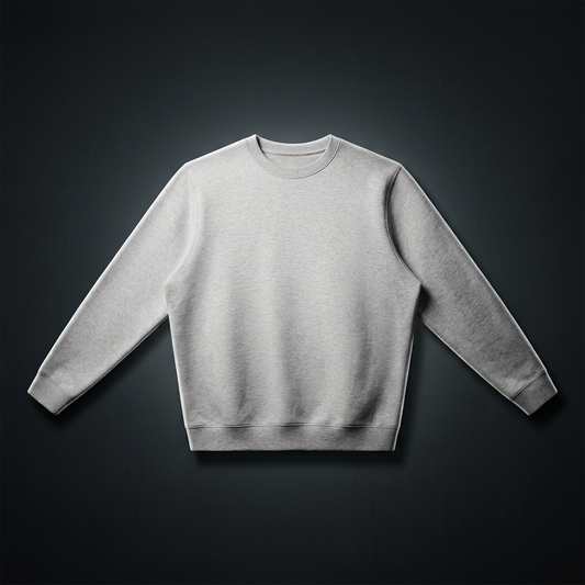 Unisex Cotton Blend Oversized Crewneck Sweatshirt