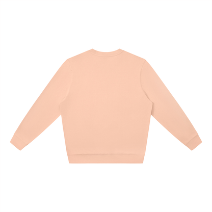 Unisex Cotton Blend Oversized Crewneck Sweatshirt in pink, alternate angle