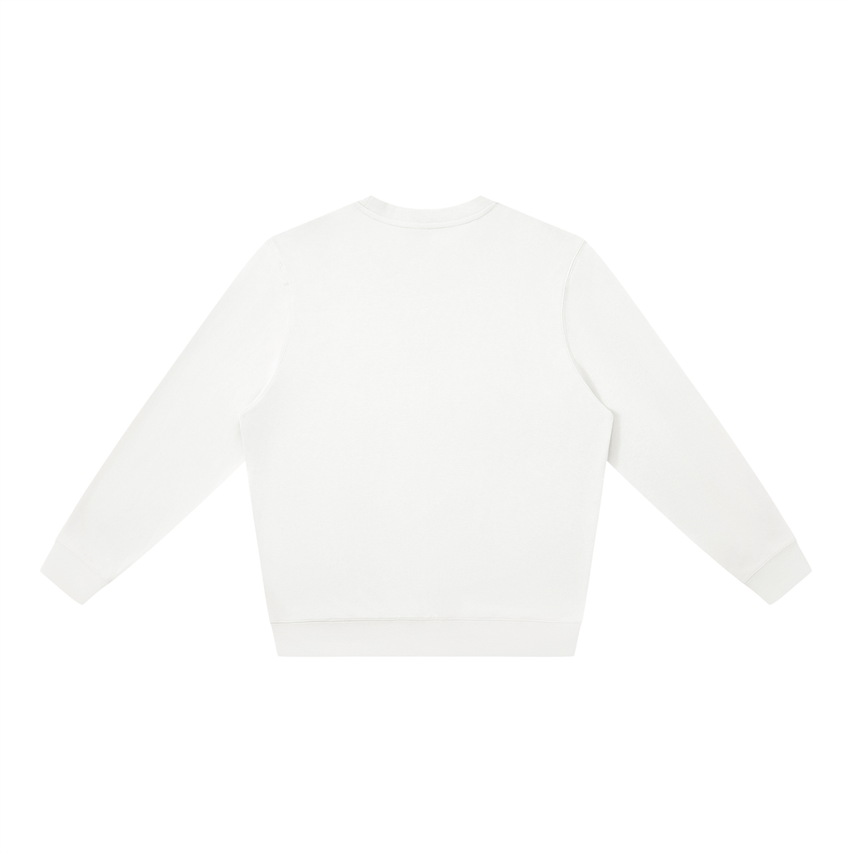 Unisex Cotton Blend Oversized Crewneck Sweatshirt in white, alternate angle
