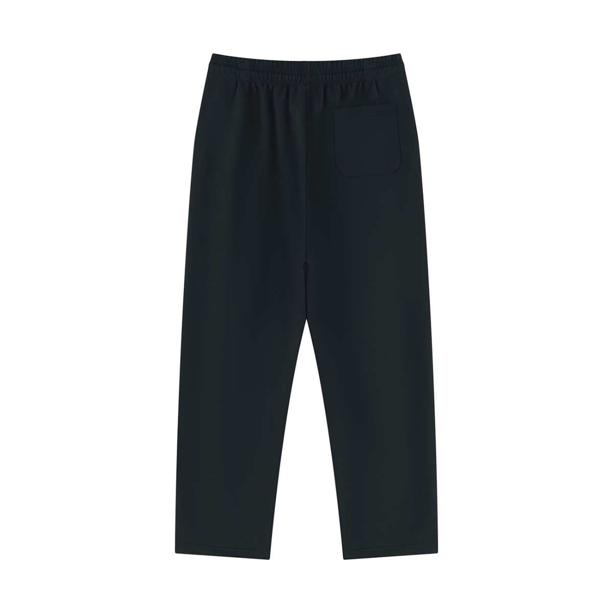 Unisex Cotton Blend Straight Leg Sweatpants in black, alternate angle