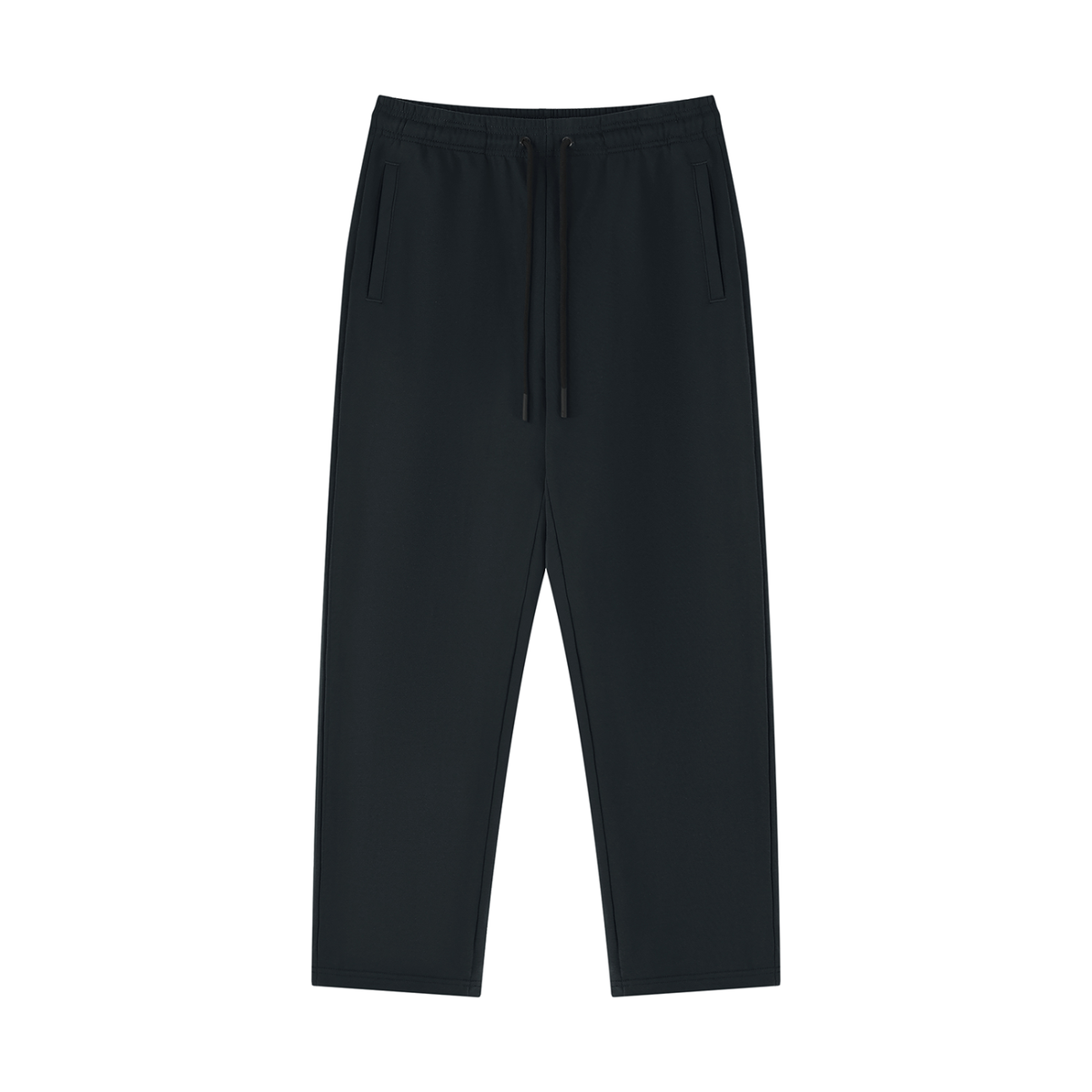 Unisex Cotton Blend Straight Leg Sweatpants in black