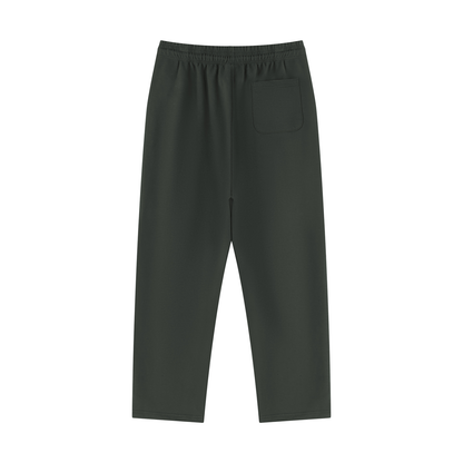 Unisex Cotton Blend Straight Leg Sweatpants in dark gray, alternate angle