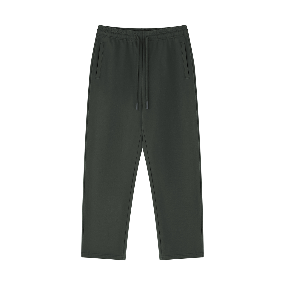 Unisex Cotton Blend Straight Leg Sweatpants in dark gray