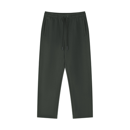 Unisex Cotton Blend Straight Leg Sweatpants in dark gray