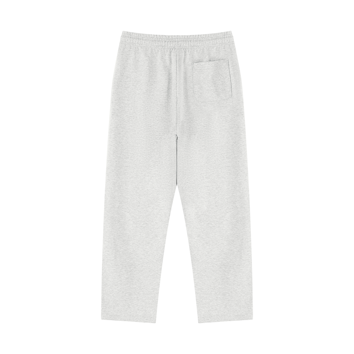 Unisex Cotton Blend Straight Leg Sweatpants in flower gray, alternate angle