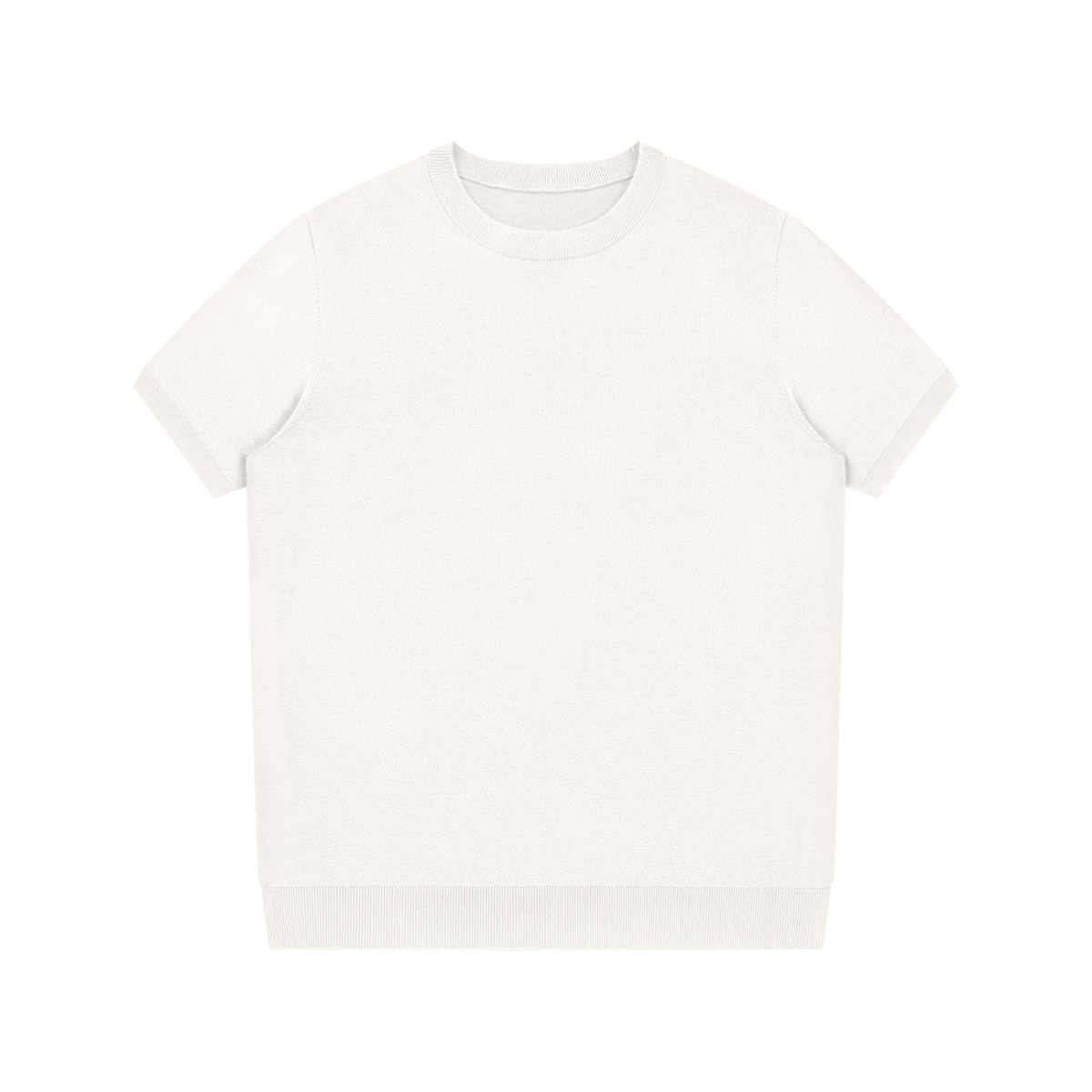 Unisex Crewneck Knit T-Shirt in beige