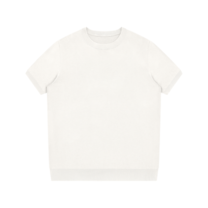 Unisex Crewneck Knit T-Shirt in beige