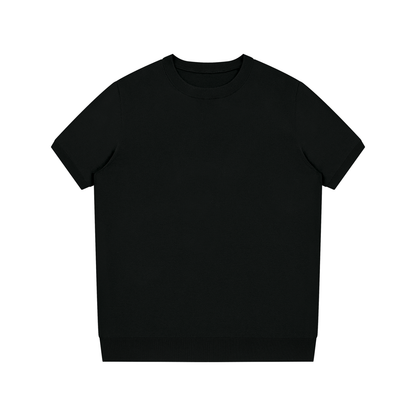 Unisex Crewneck Knit T-Shirt in black