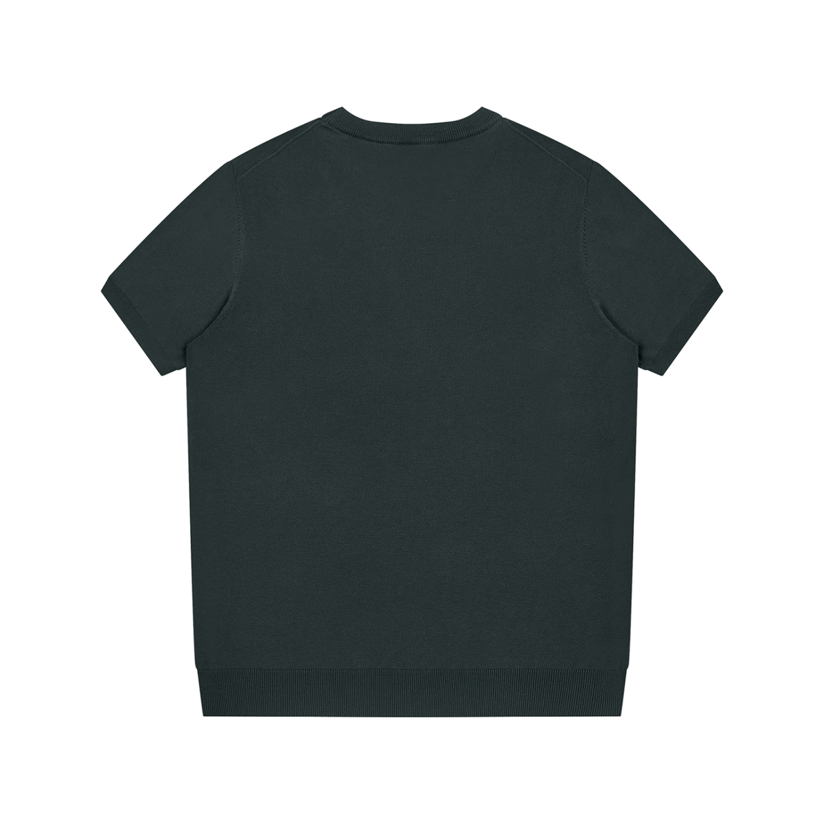 Unisex Crewneck Knit T-Shirt in dark gray, alternate angle