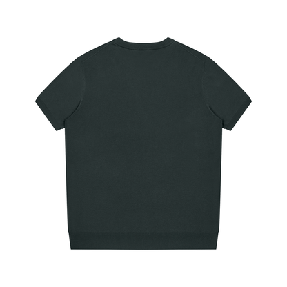 Unisex Crewneck Knit T-Shirt in dark gray, alternate angle