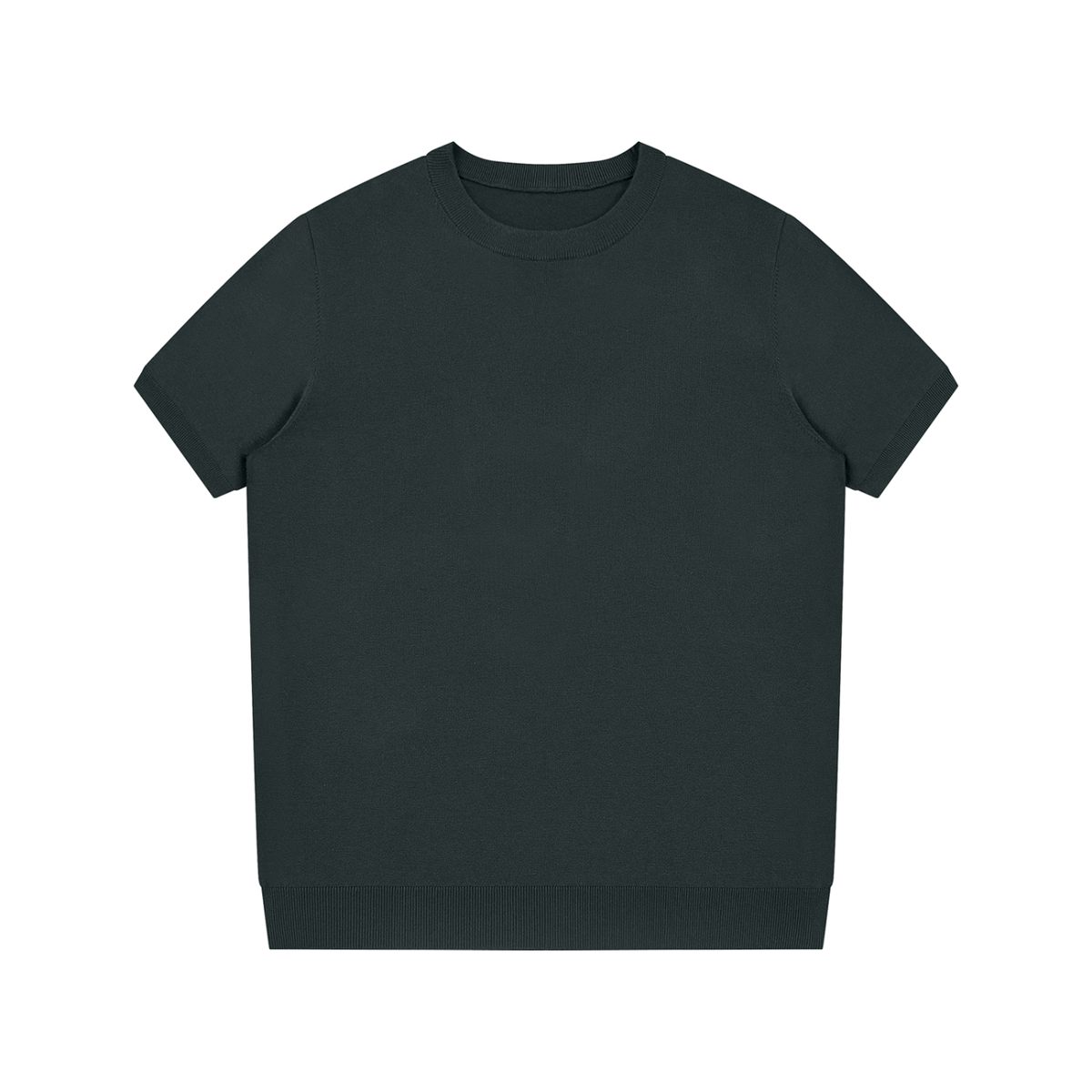 Unisex Crewneck Knit T-Shirt in dark gray