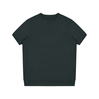 Unisex Crewneck Knit T-Shirt in dark gray