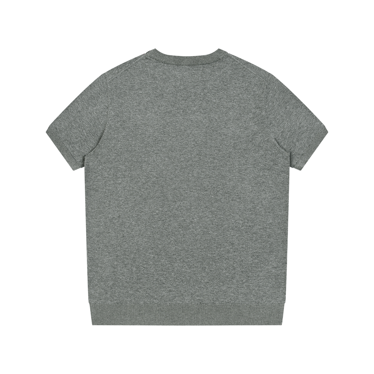 Unisex Crewneck Knit T-Shirt in flower gray, alternate angle