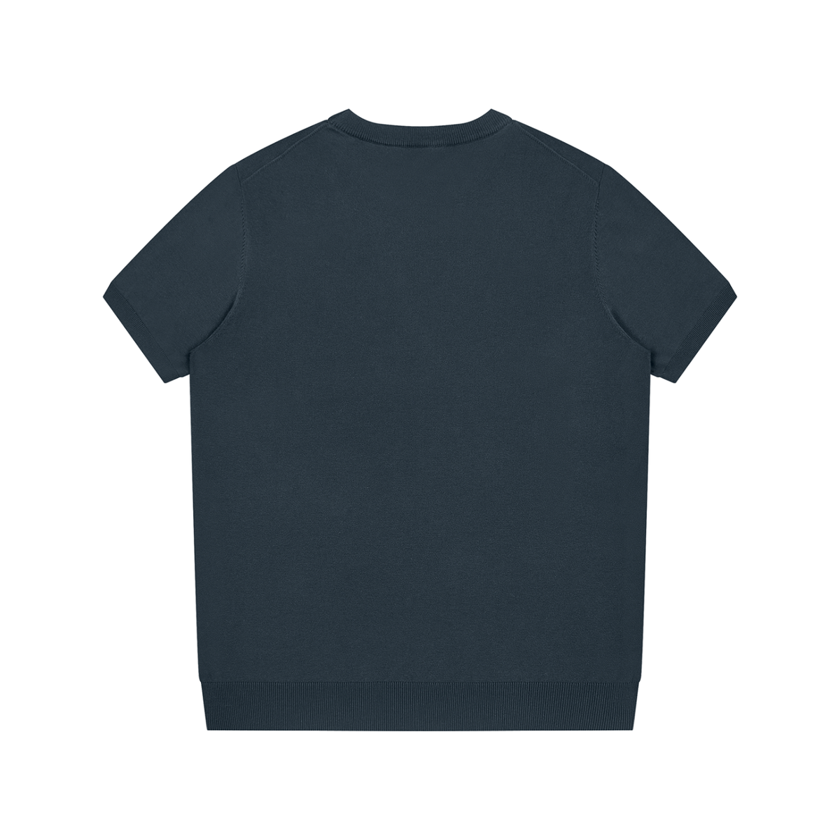 Unisex Crewneck Knit T-Shirt in gray blue, alternate angle
