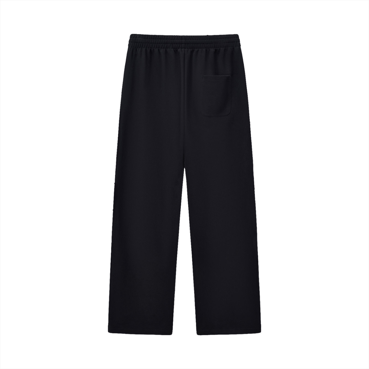 Unisex Curved Stripe Straight Sweatpants in black, alternate angle