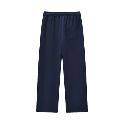 Unisex Curved Stripe Straight Sweatpants in royal blue, alternate angle