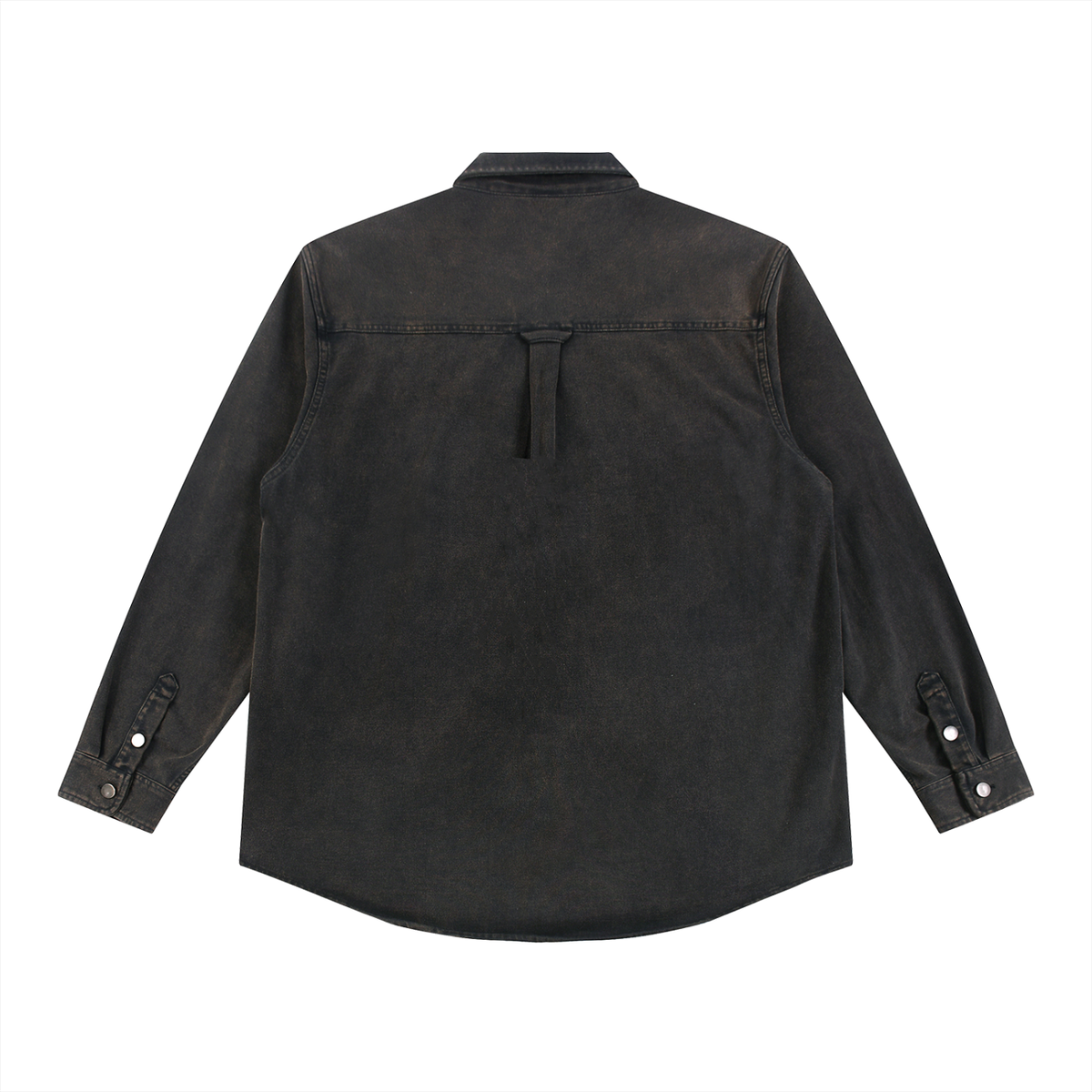 Unisex Denim Vintage Washed Jacket in black, alternate angle