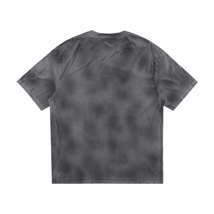 Unisex Dirty Washed Loose T-Shirt in dark gray, alternate angle