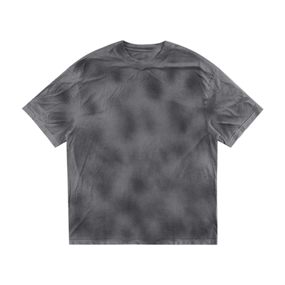 Unisex Dirty Washed Loose T-Shirt in dark gray