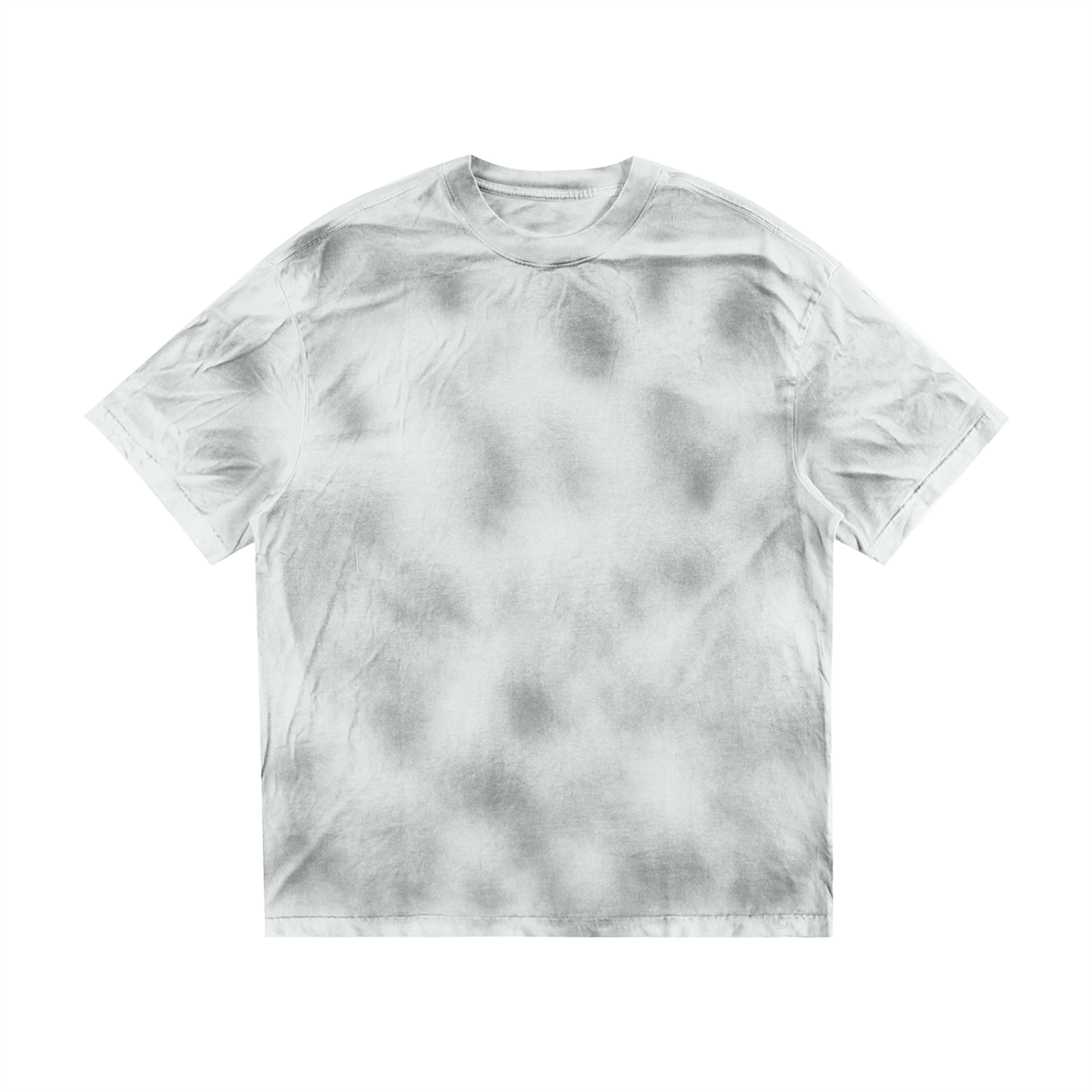 Unisex Dirty Washed Loose T-Shirt in white gray