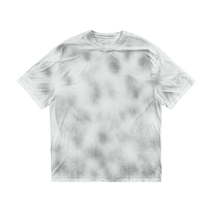 Unisex Dirty Washed Loose T-Shirt in white gray