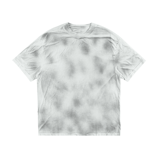 Unisex Dirty Washed Loose T-Shirt in white gray