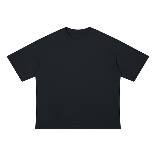 Unisex Drop Shoulder Cotton T-Shirt in black