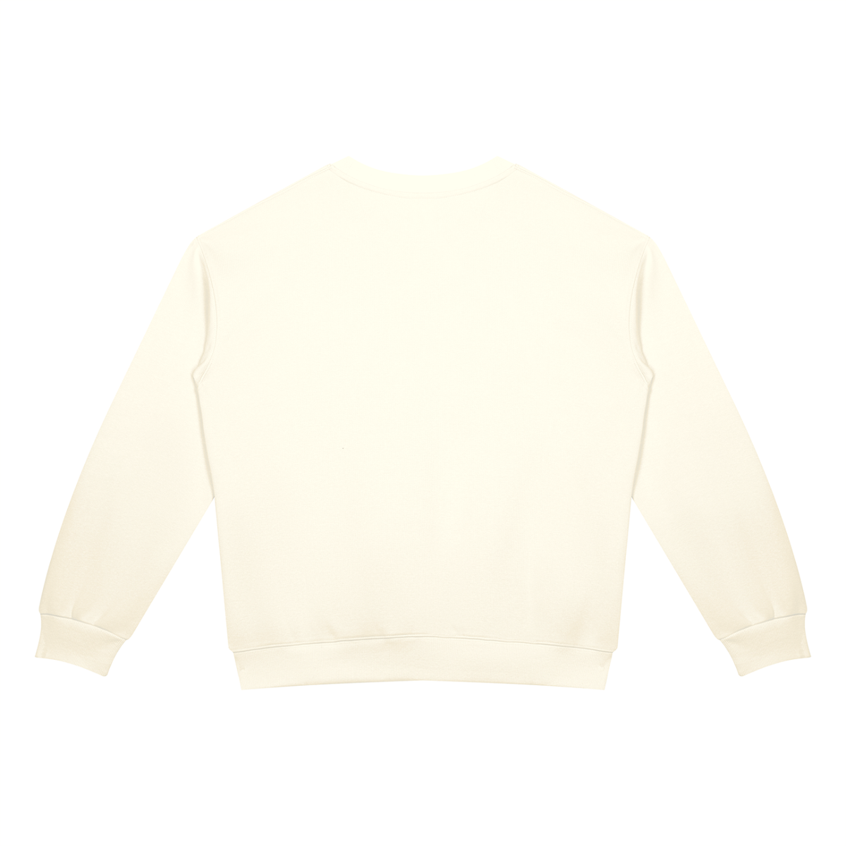 Unisex Drop Shoulder Crewneck Sweatshirt in apricot, alternate angle