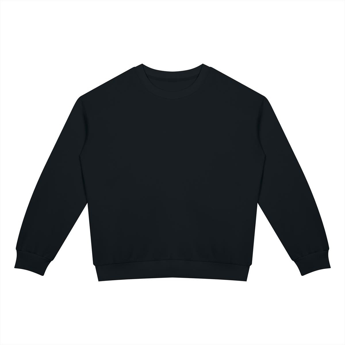Unisex Drop Shoulder Crewneck Sweatshirt in black