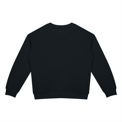 Unisex Drop Shoulder Crewneck Sweatshirt in black
