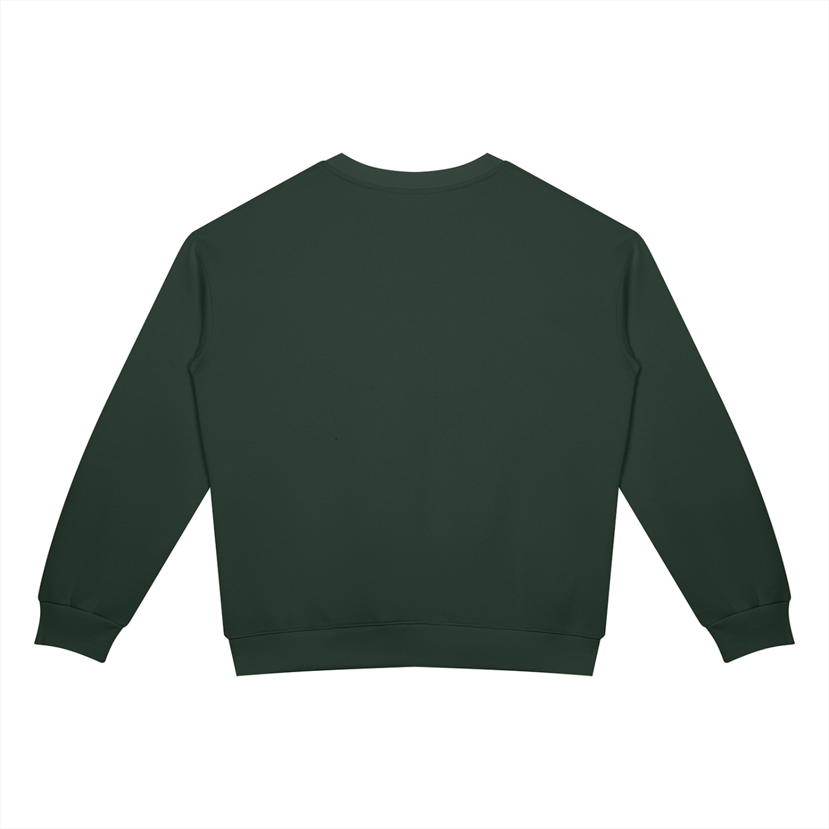 Unisex Drop Shoulder Crewneck Sweatshirt in blackish green, alternate angle