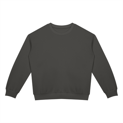 Unisex Drop Shoulder Crewneck Sweatshirt in charcoal gray