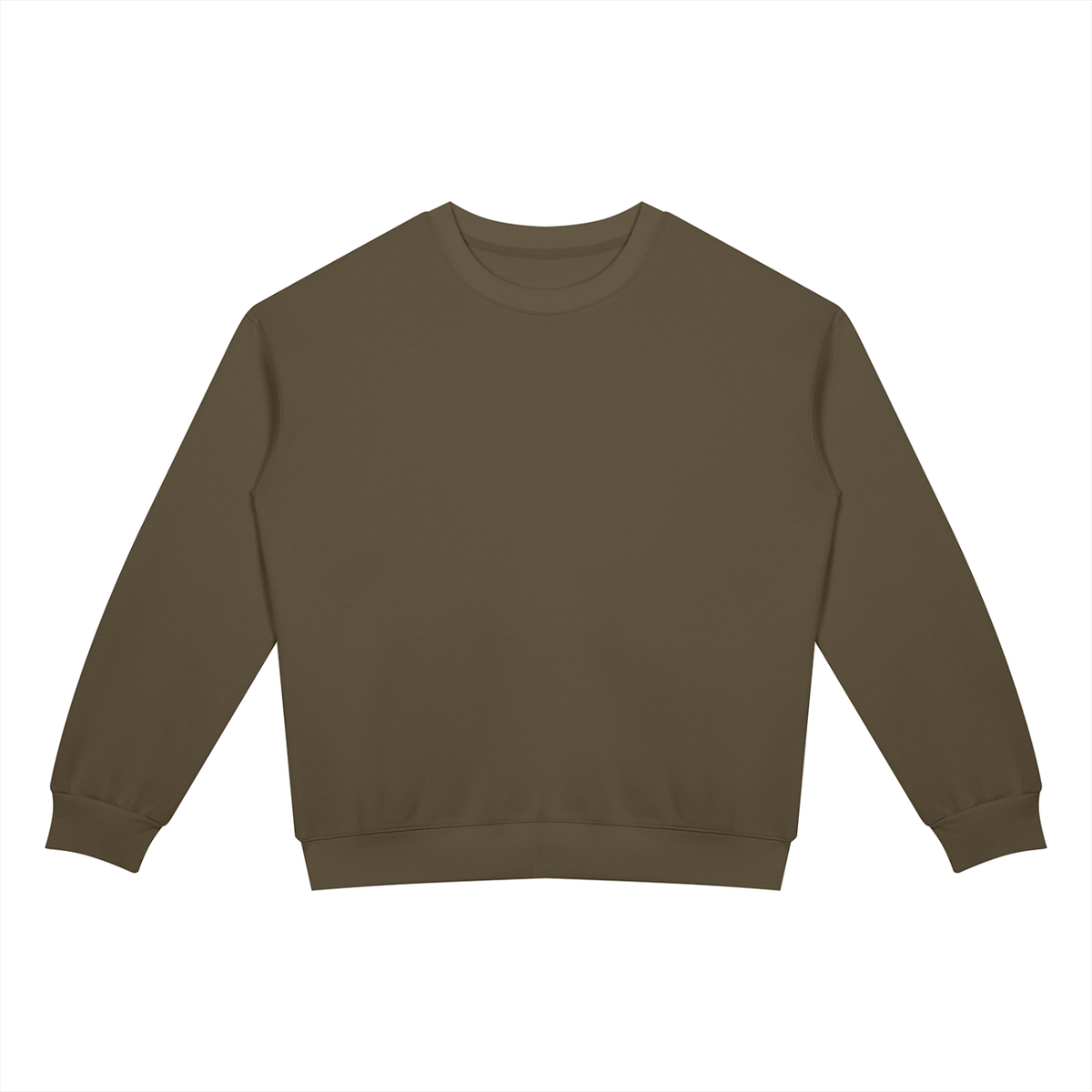 Unisex Drop Shoulder Crewneck Sweatshirt in coffee