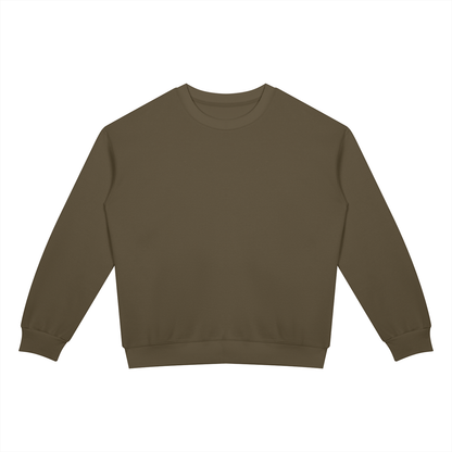 Unisex Drop Shoulder Crewneck Sweatshirt in coffee