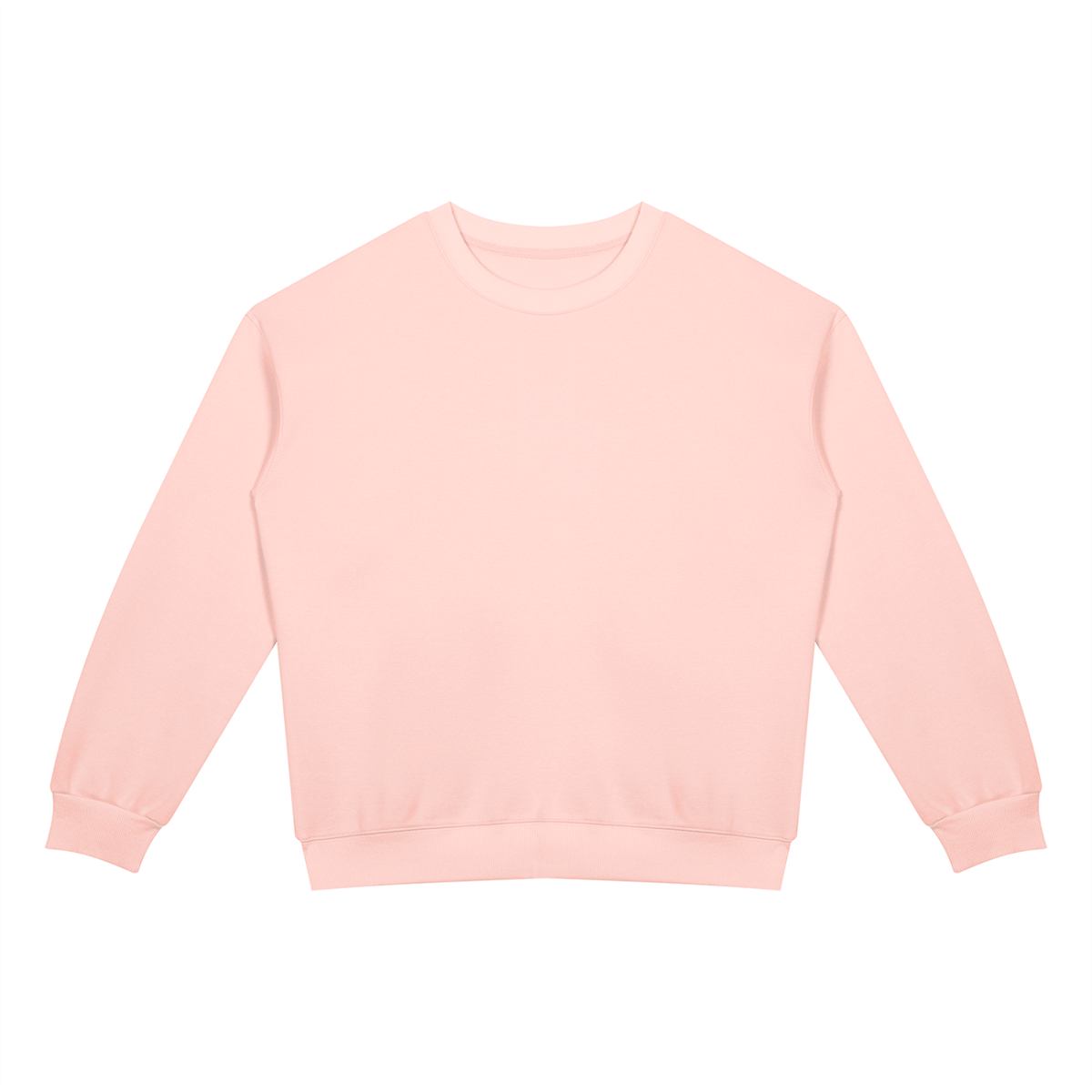 Unisex Drop Shoulder Crewneck Sweatshirt in light pink