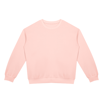 Unisex Drop Shoulder Crewneck Sweatshirt in light pink