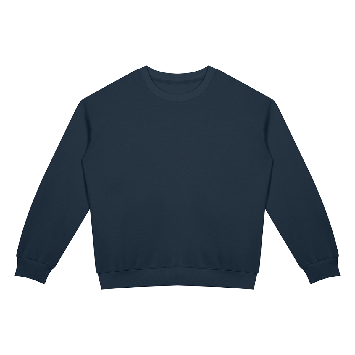 Unisex Drop Shoulder Crewneck Sweatshirt in navy blue