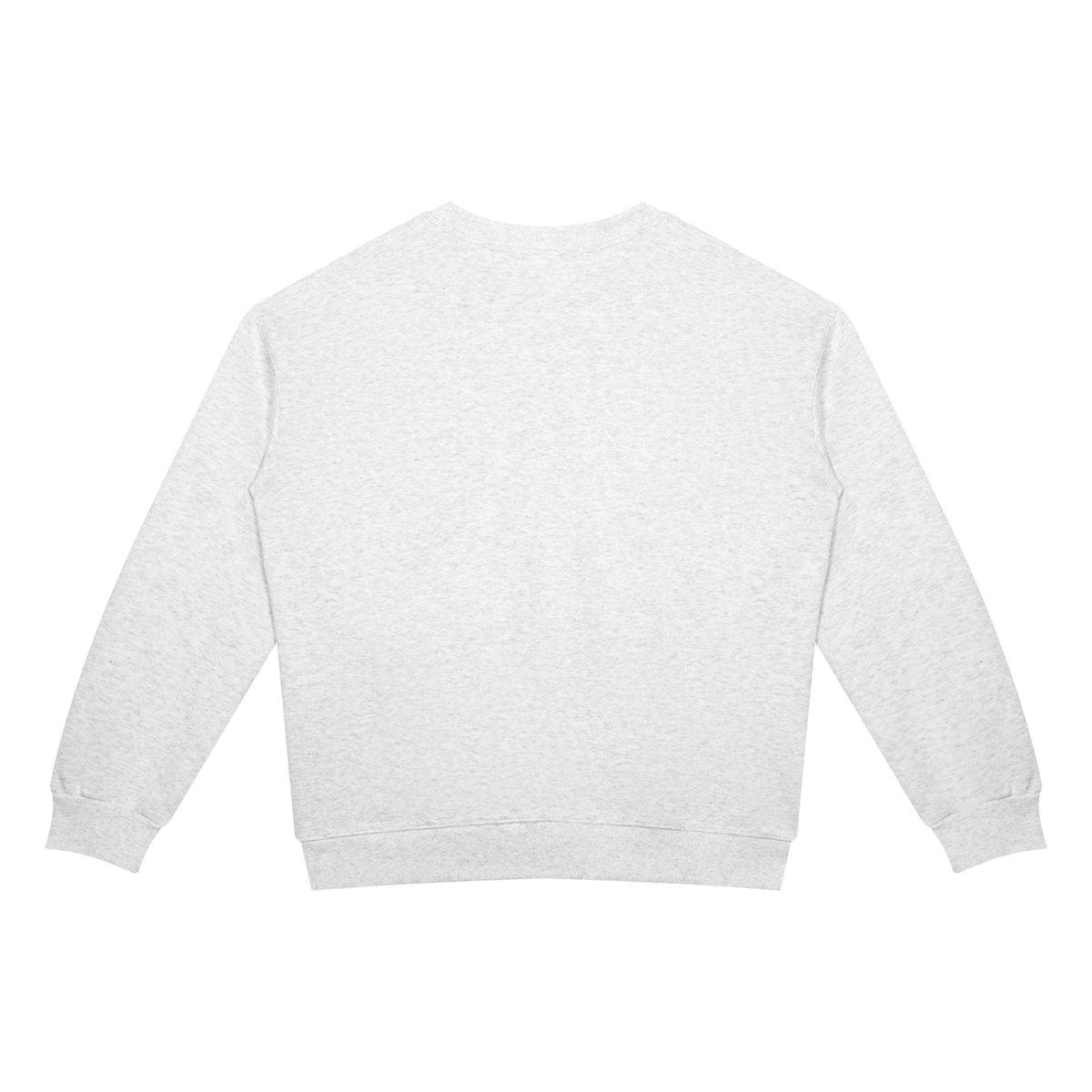 Unisex Drop Shoulder Crewneck Sweatshirt in oat gray, alternate angle