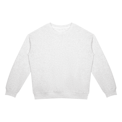 Unisex Drop Shoulder Crewneck Sweatshirt in oat gray