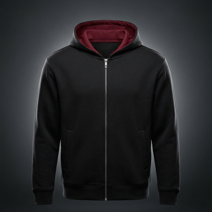 Unisex Drop Shoulder Full Zip Hoodie, view 1