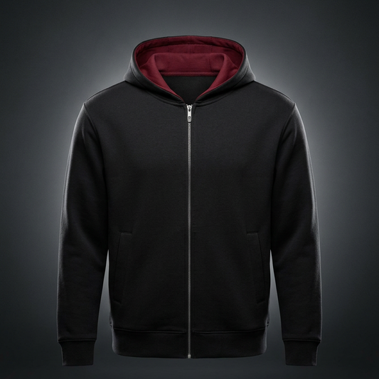 Unisex Drop Shoulder Full Zip Hoodie, view 1