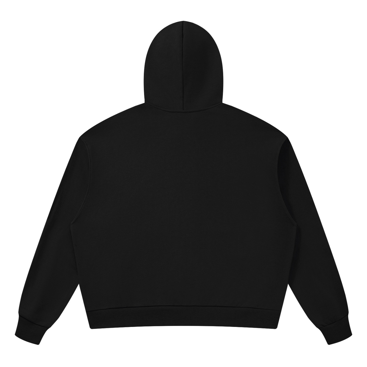 Unisex Drop Shoulder Hoodie in black, alternate angle
