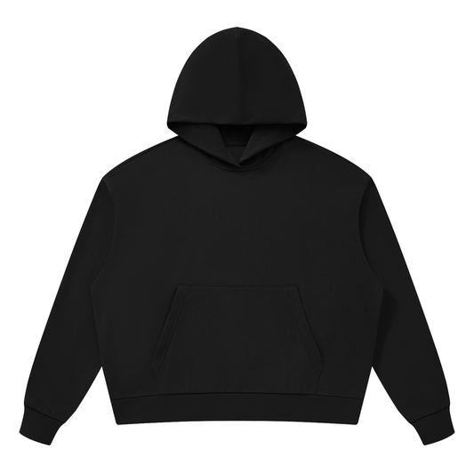 Unisex Drop Shoulder Hoodie in black
