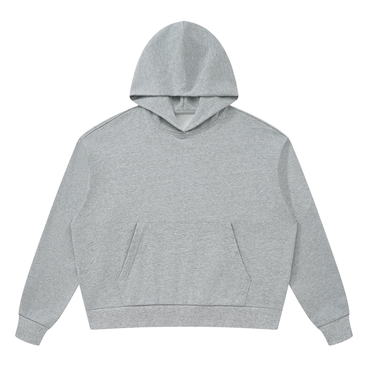 Unisex Drop Shoulder Hoodie in flower gray